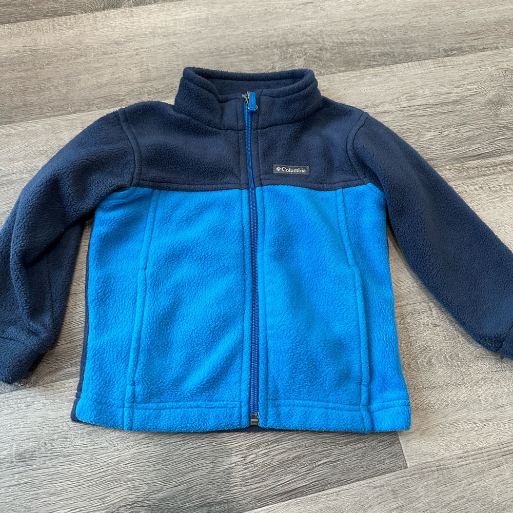 Columbia Boys Dark Blue Fleece Jacket | EUC 3T